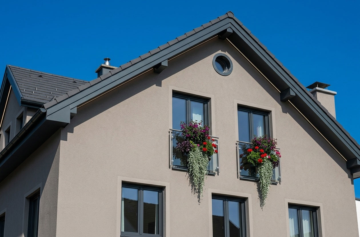 Haus mit Blumen